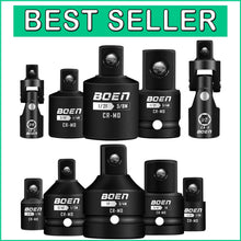 Load image into Gallery viewer, 10-Piece Impact Socket Adapter Set in Chrome Moly Steel - Ultimate Versatility