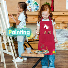 Load image into Gallery viewer, Durable Kids Chef Aprons Set in 12 Colors - Perfect for Cooking Parties and Arts