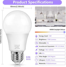 Load image into Gallery viewer, Super Bright 100W Equivalent LED Light Bulbs, Cool White, Energy Saving - 4-Pack