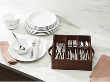 Load image into Gallery viewer, Glamorous 30-Piece Flatware Set with Mirror Finish and Rustic Caddy - Mooncrest