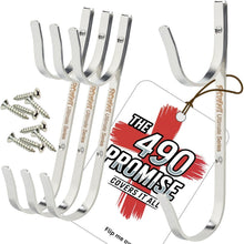 Load image into Gallery viewer, Ultimate Pool Storage Solution – 4 Stainless Steel Hooks for Easy Mounting