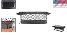 Load image into Gallery viewer, Black Galvanized Steel Chimney Cap 9" x 18" - Enhanced Draft &amp; Weather Defense