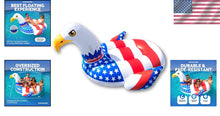Load image into Gallery viewer, Oversized Americana Eagle Pool Float - Comfortable Ride-On Raft for Adults