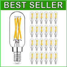 Load image into Gallery viewer, 24 Pack Dimmable E12 LED Edison Bulbs, 4W &amp; Warm White 2700K Chandelier Style