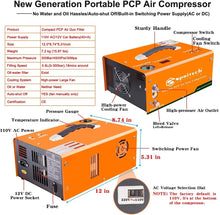 Load image into Gallery viewer, Lightweight 4500Psi PCP Compressor - Built-In Adapter &amp; Auto-Shutoff Feature