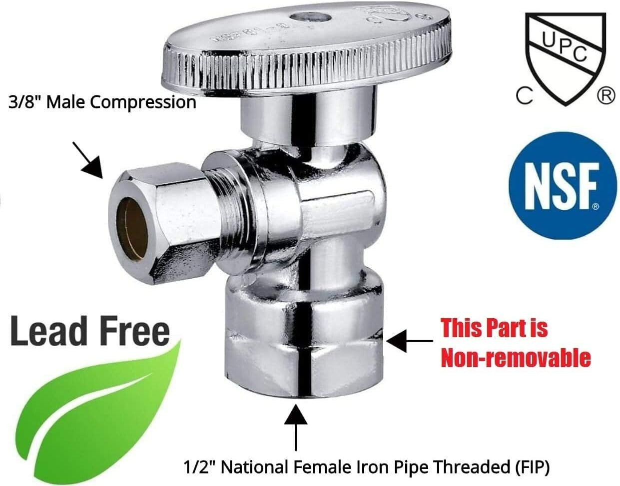 Compact Brass Ball Valve & Angle Stop Valve Set - Ideal for Sink & Toilet