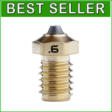 Load image into Gallery viewer, High-Performance 3D Printer Nozzle with Solid Diamond Tip - 0.6mm V6 Compatible