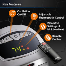 Load image into Gallery viewer, Efficient Widespread Oscillating Tower Heater with Adjustable Thermostat &amp; Timer