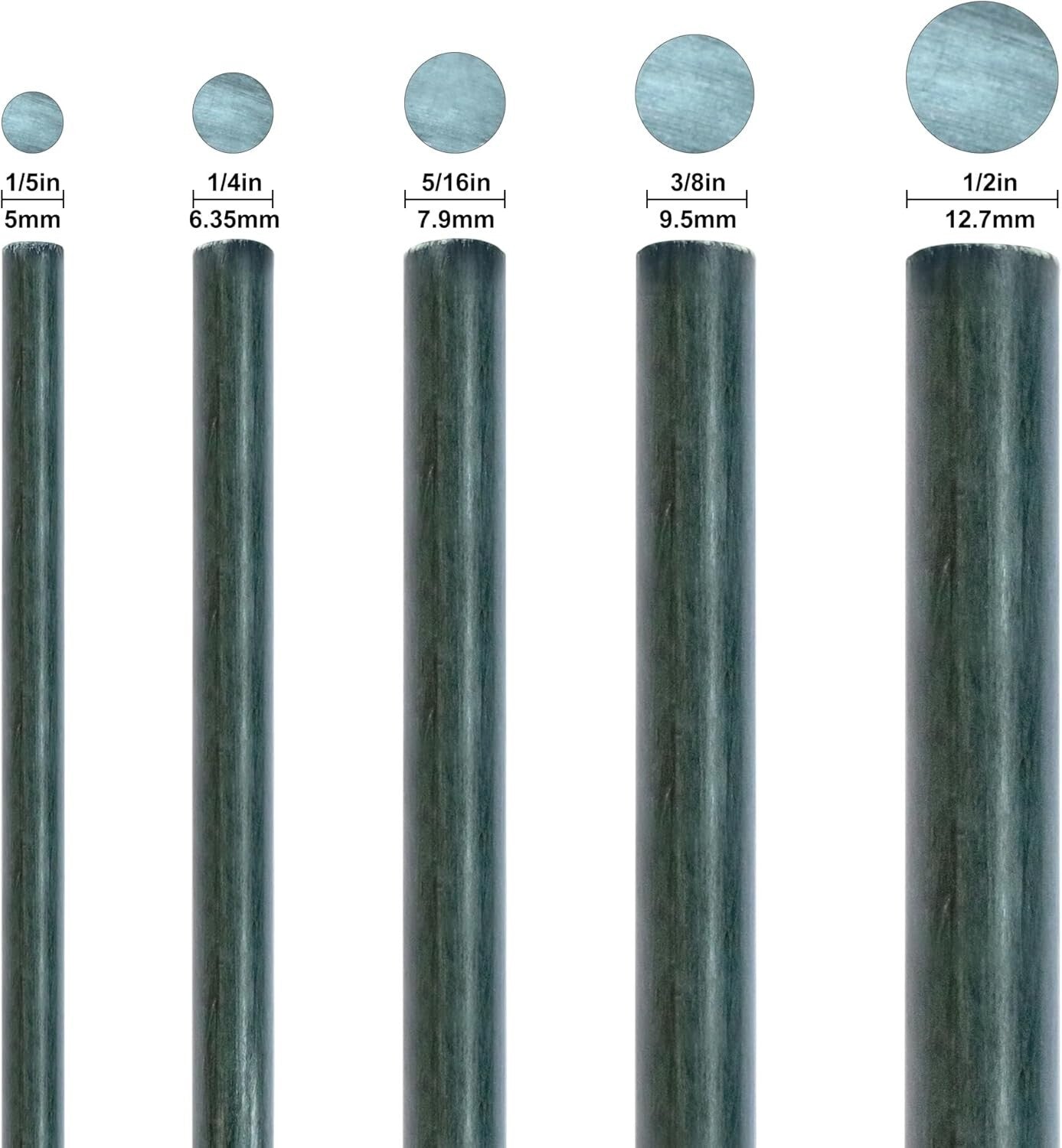 Lightweight 3ft Fiberglass Plant Support Stakes - 50-Pack for Easy Gardening