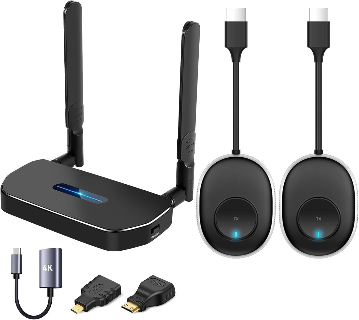 4K HDMI Wireless Transmitter Kit with Receiver - Effortless Device Switching