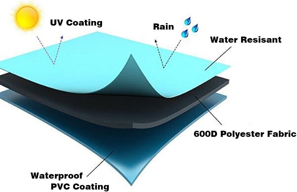 Beige & Brown Heavy-Duty Outdoor Chair Covers with Adjustable Lock - Large Size