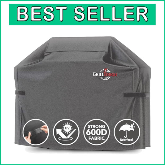 Durable 58 Inch Gas Grill Cover - Weather & UV Resistant with Adjustable Straps