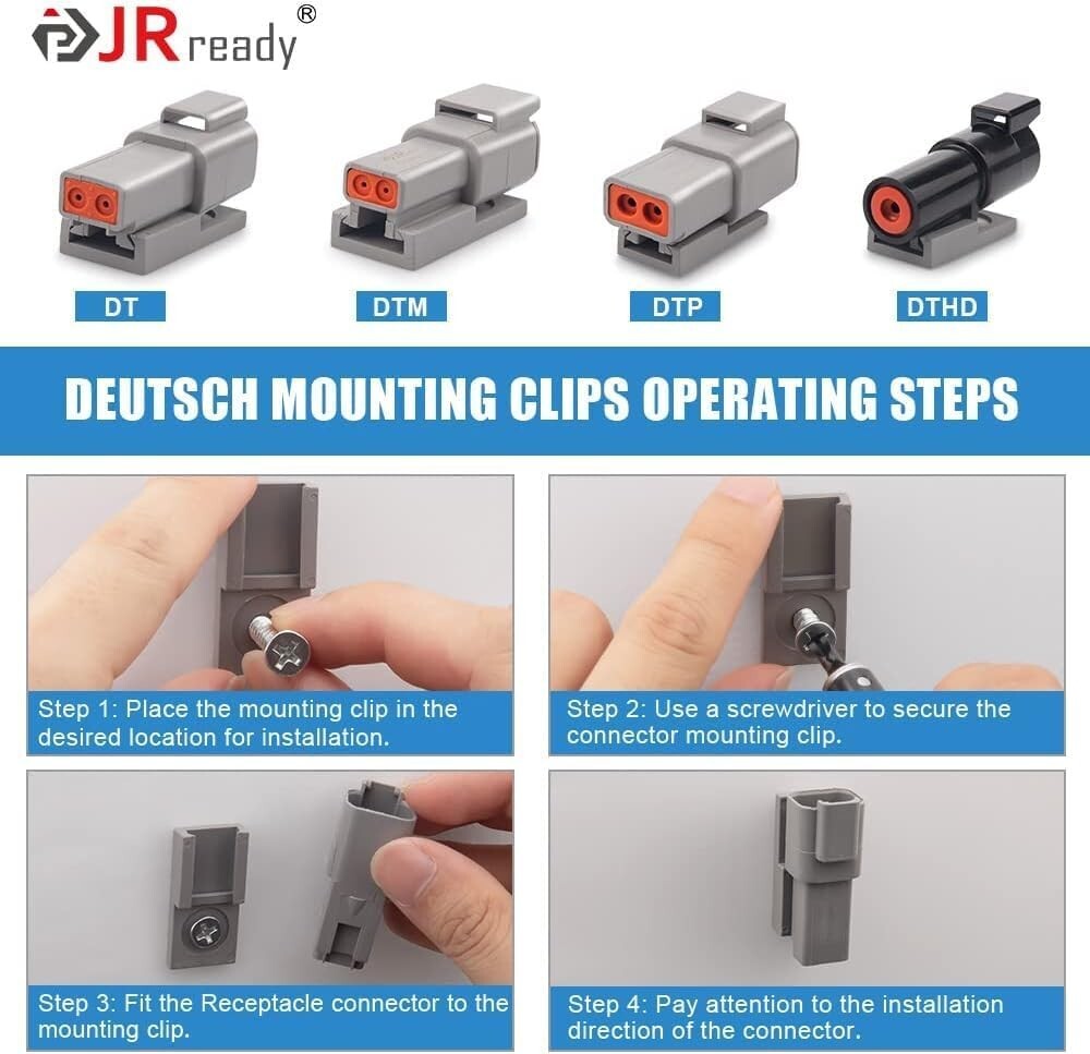 Deutsch DT 8-Pin Waterproof Connector Kit - 5 Sets & Removal Tool Included