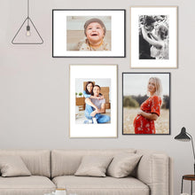 Load image into Gallery viewer, Set of 4 Modern 12x16 Picture Frames - Black Matted Aluminum for Stylish Display