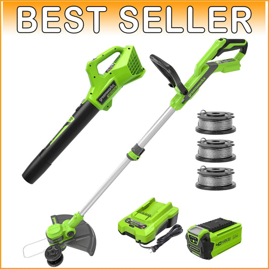 Effortless Battery-Powered 40V String Trimmer/Blower Set - Ideal for Homeowners