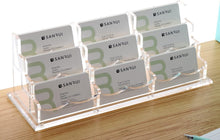 Load image into Gallery viewer, Premium Clear Acrylic Business Card Holder - 9 Slots, 360 Card Capacity