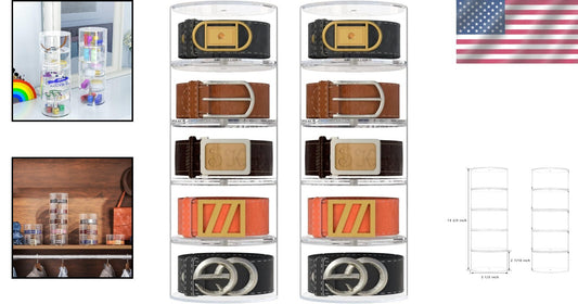 Sturdy Multi-Purpose Acrylic Storage Case – 10 Compartments for Belts & More