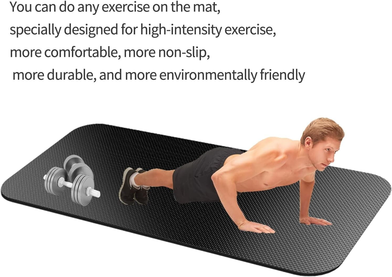 Durable PVC Exercise Mat - Noise-Reducing Workout Surface 96"L x 32"W