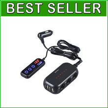 Load image into Gallery viewer, Stylish 3-Way Cigarette Lighter Adapter with Remote Touch Control &amp; USB Charging