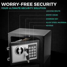 Load image into Gallery viewer, Small Electronic Keypad Safe - 2.8 Cu Ft Cash &amp; Jewelry Protection, Black