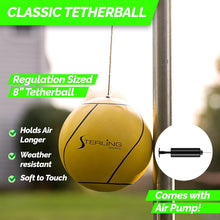 Load image into Gallery viewer, Regulation Tetherball Set with Heavy Duty Pole &amp; Easy Setup for Backyard
