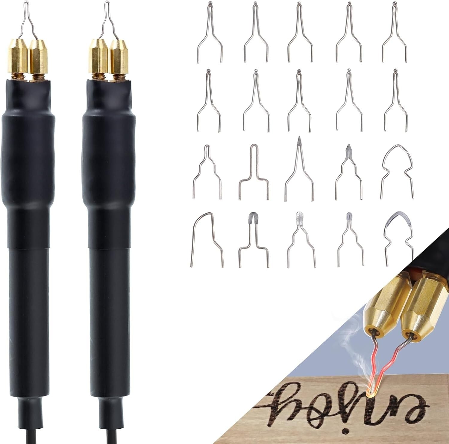 Complete Professional Wood Burning Set: 60W Tool with 20 Specialty Tips