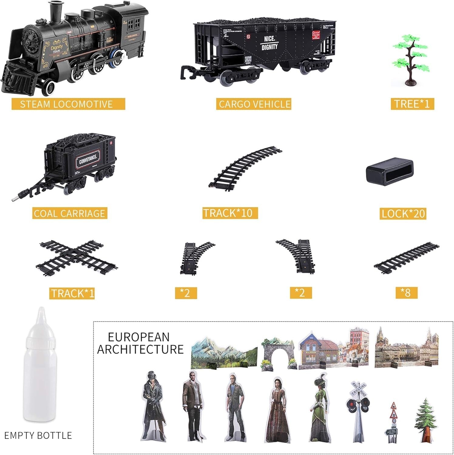 Durable Kids Electric Train Set with Realistic Sounds & Lights - Educational Fun