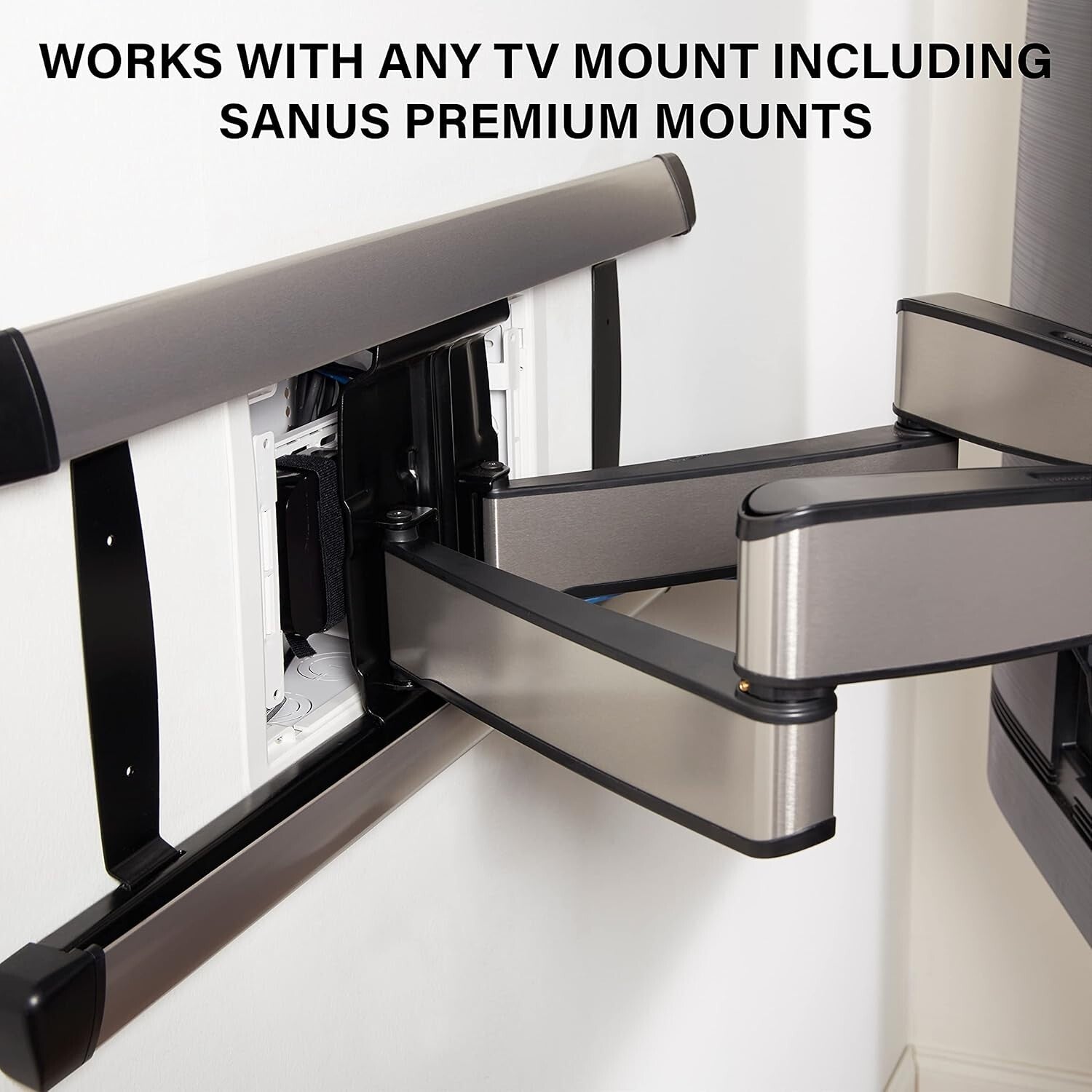 9 Inch In-Wall Enclosure for TVs - Matte White Dual-Purpose Media Storage Box