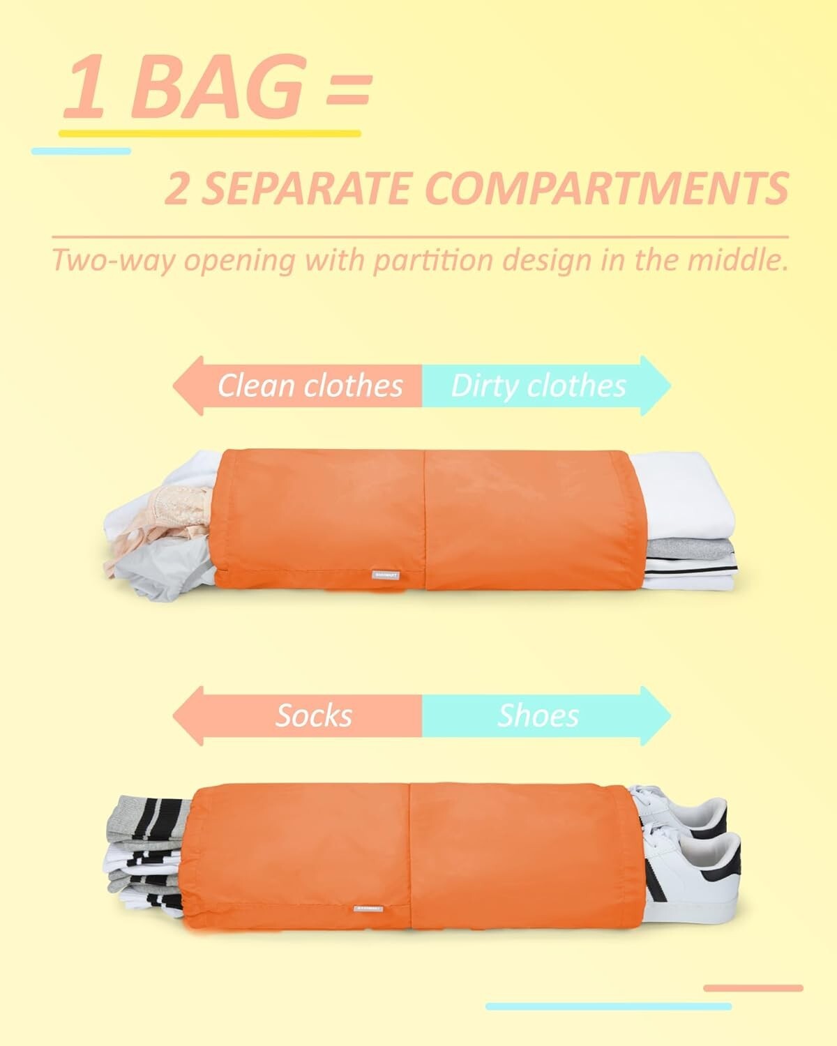 Set of 6 Lightweight Compression Packing Cubes - Space-Saving Travel Essentials