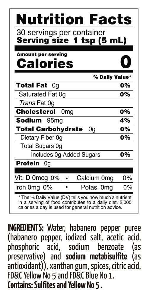 Extra Spicy Green Habanero Hot Sauce - 75,900 Scoville - 5 Oz Bottles (12 Count)