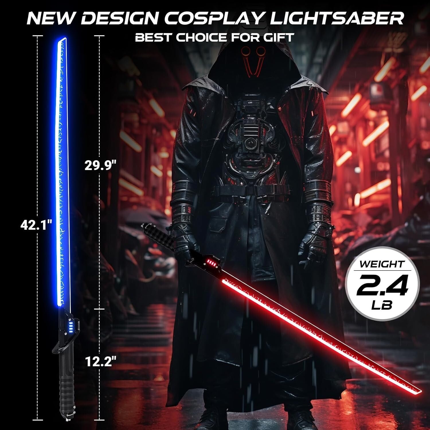 Premium Black Series Darksaber - Rechargeable, Smooth Swing for Adults & Boys