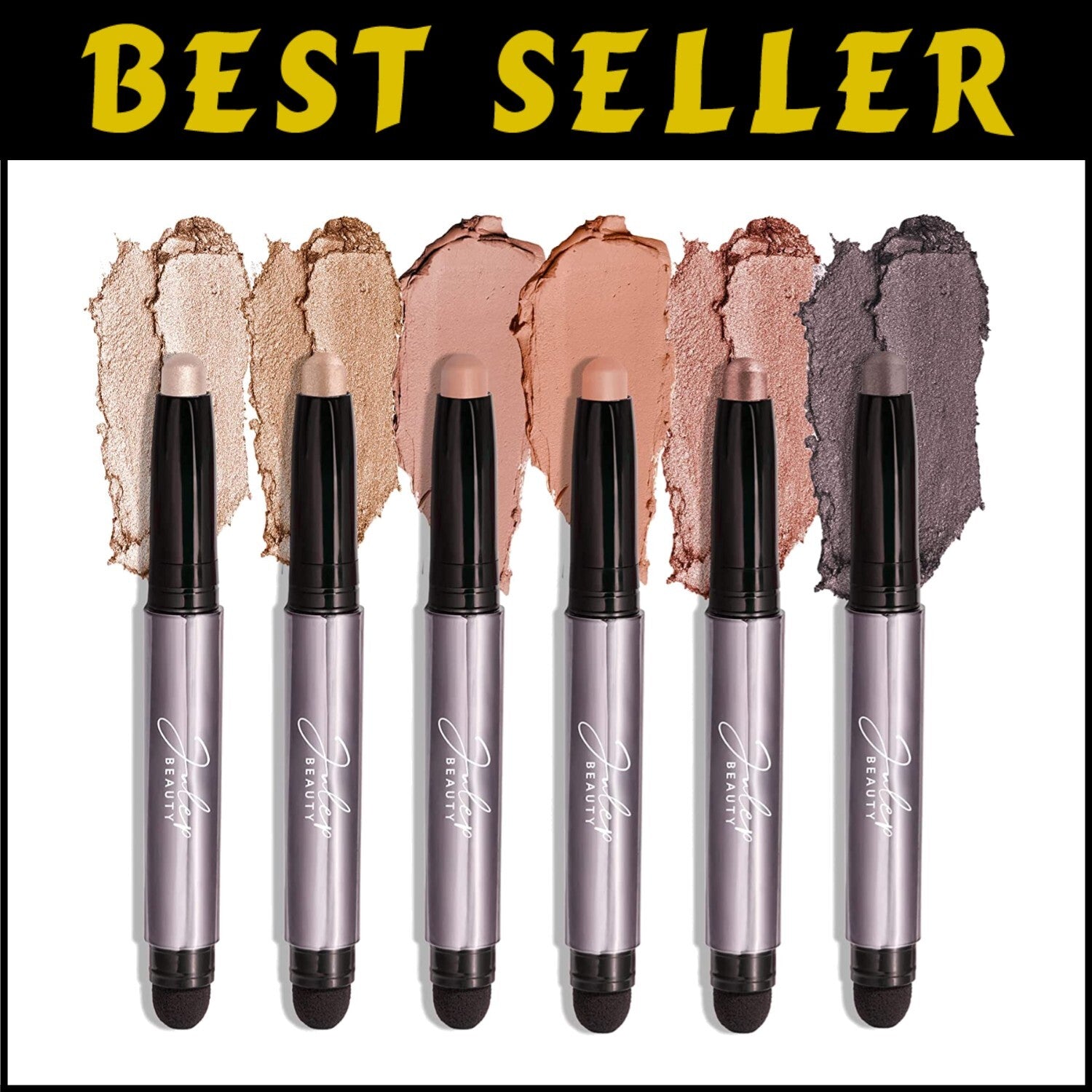 Highly Pigmented Crème-to-Powder Eyeshadow Set with Mattes & Shimmers - 6pcs