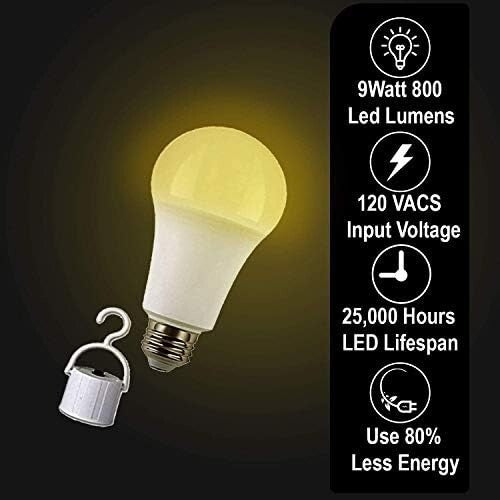 Durable Rechargeable LED Light Bulb with Backup Power - 6 Pack for Home/Office