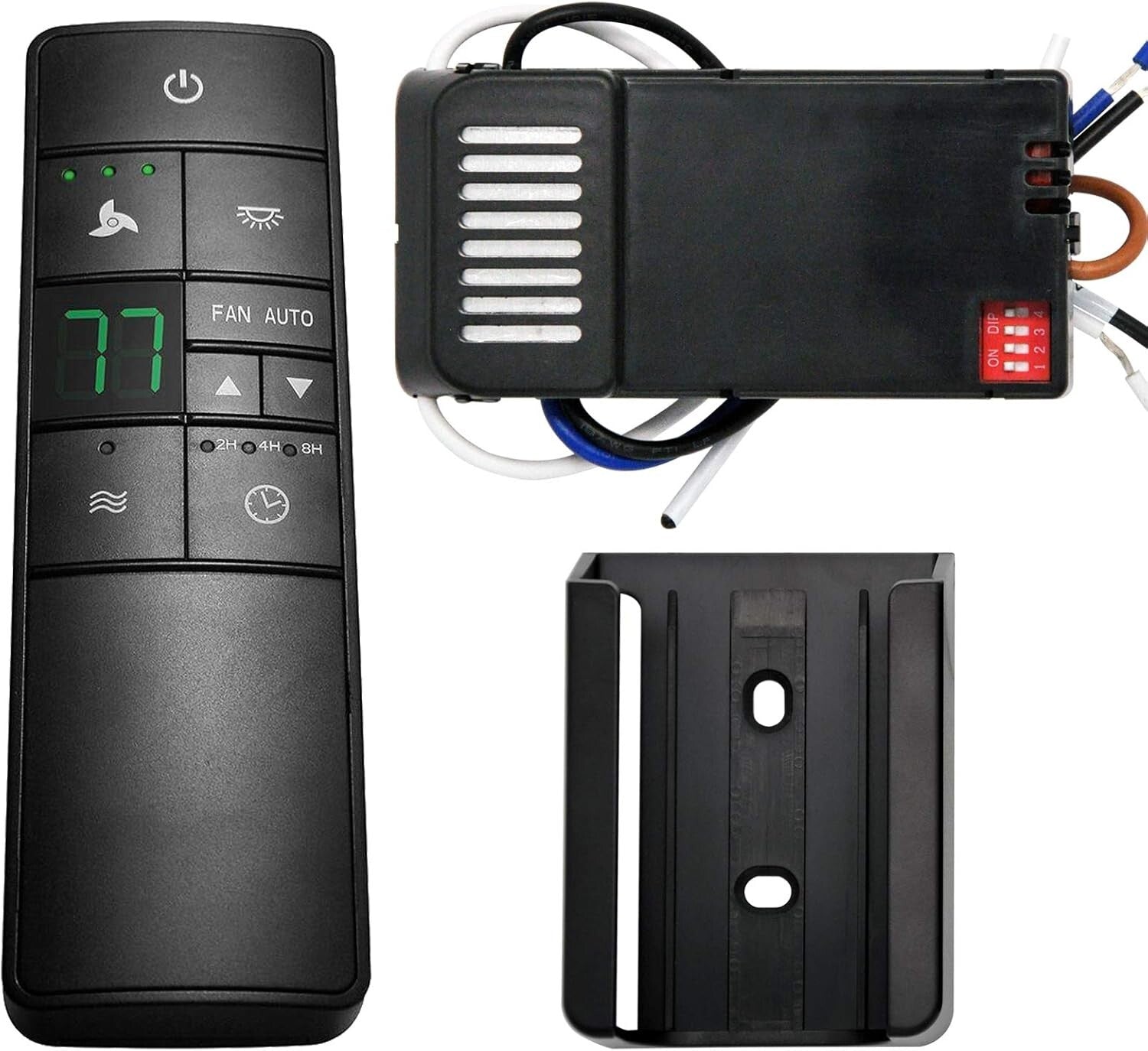 Universal 3-Speed Ceiling Fan Remote Control Kit with Thermostatic Feature