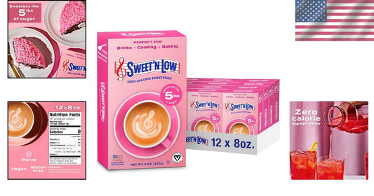 12-Pack Zero Calorie Sweetener: Gluten-Free, Kosher Sugar Substitute for Recipes