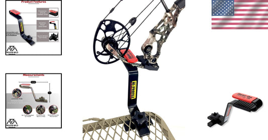 Compact Hi-Profile Bow Holder for Tree Stands - Fits All Hunting Models