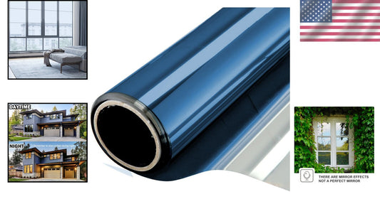 Daytime Privacy One Way Window Film - Heat Control & UV Protection, 35.4"x32.8"