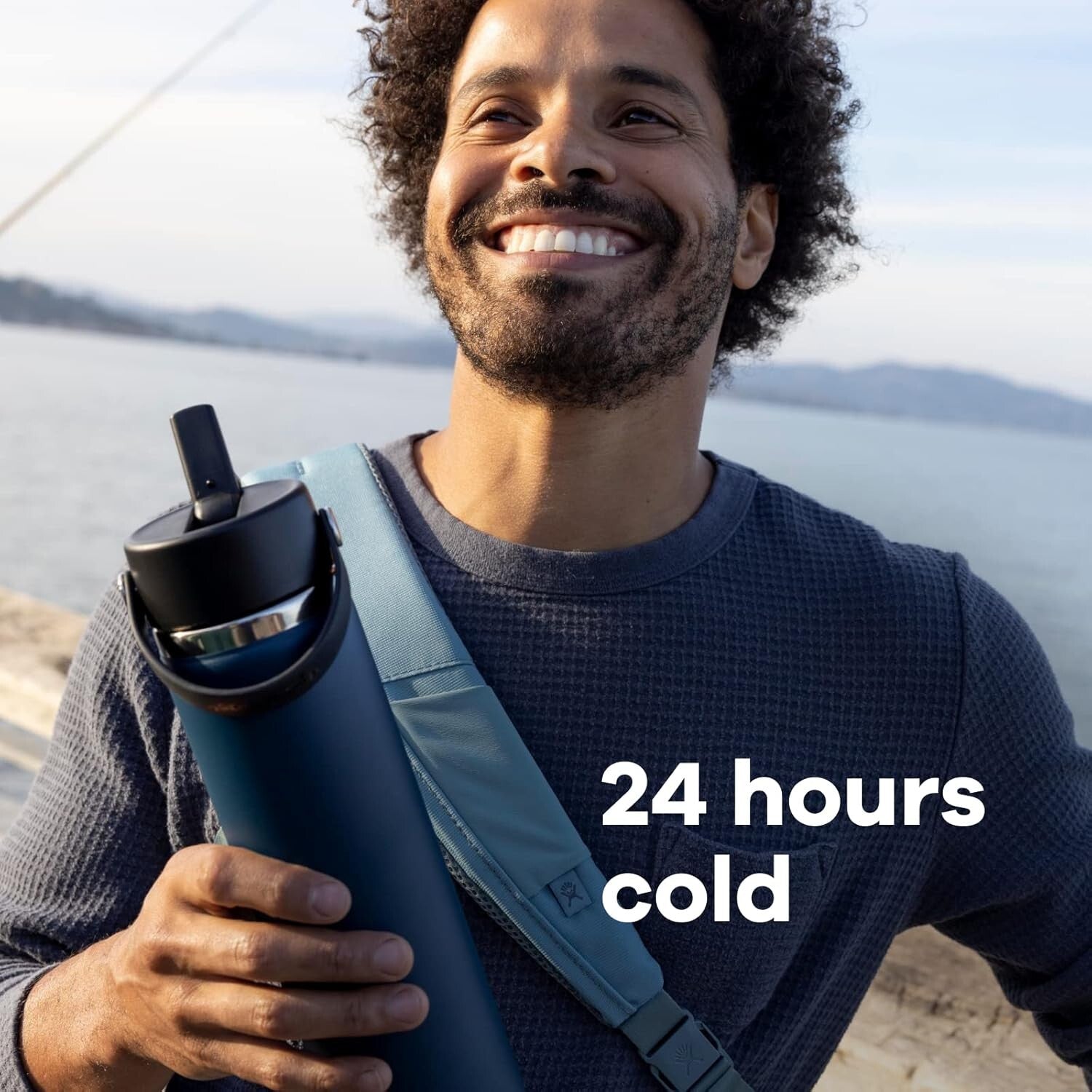 Durable Stainless Steel 40 oz Water Bottle with Easy Clean Dishwasher Safe Lid