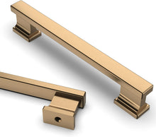 Load image into Gallery viewer, Stylish 25 Pack Champagne Bronze Handles with 5 Inch Center Spacing for Cabinets
