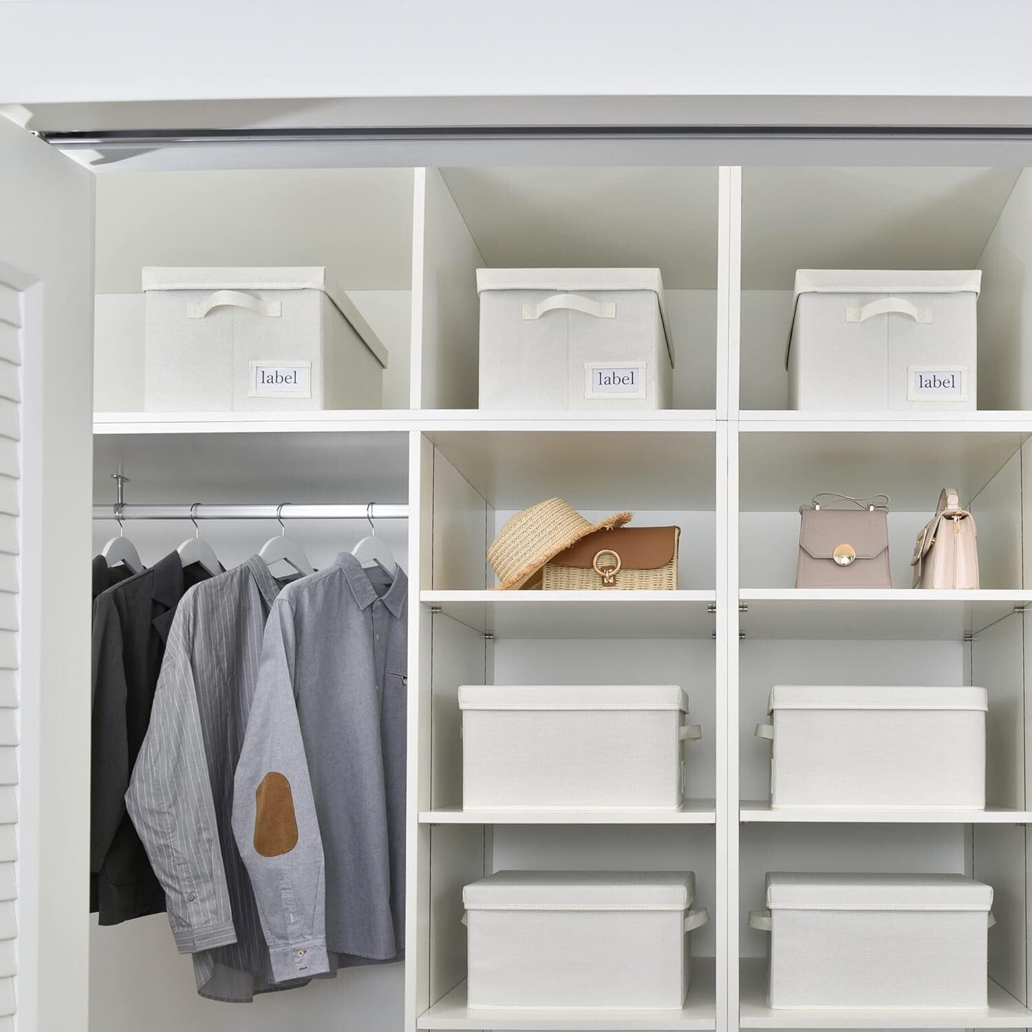 Elegant Portable Stackable Storage Bins Set of 3 - Perfect for Home Organization