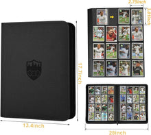 Load image into Gallery viewer, Comprehensive Black Card Portfolio - 16-Pocket for Baseball, Yu-Gi-Oh &amp; More