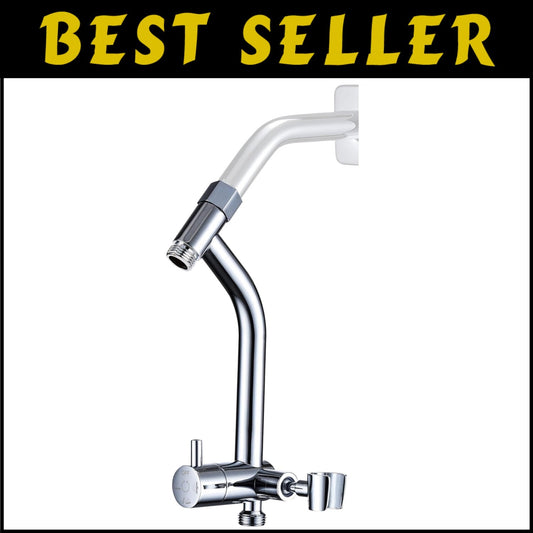 Premium All-Metal Shower Diverter with Low Holder - 4-Setting Universal Chrome