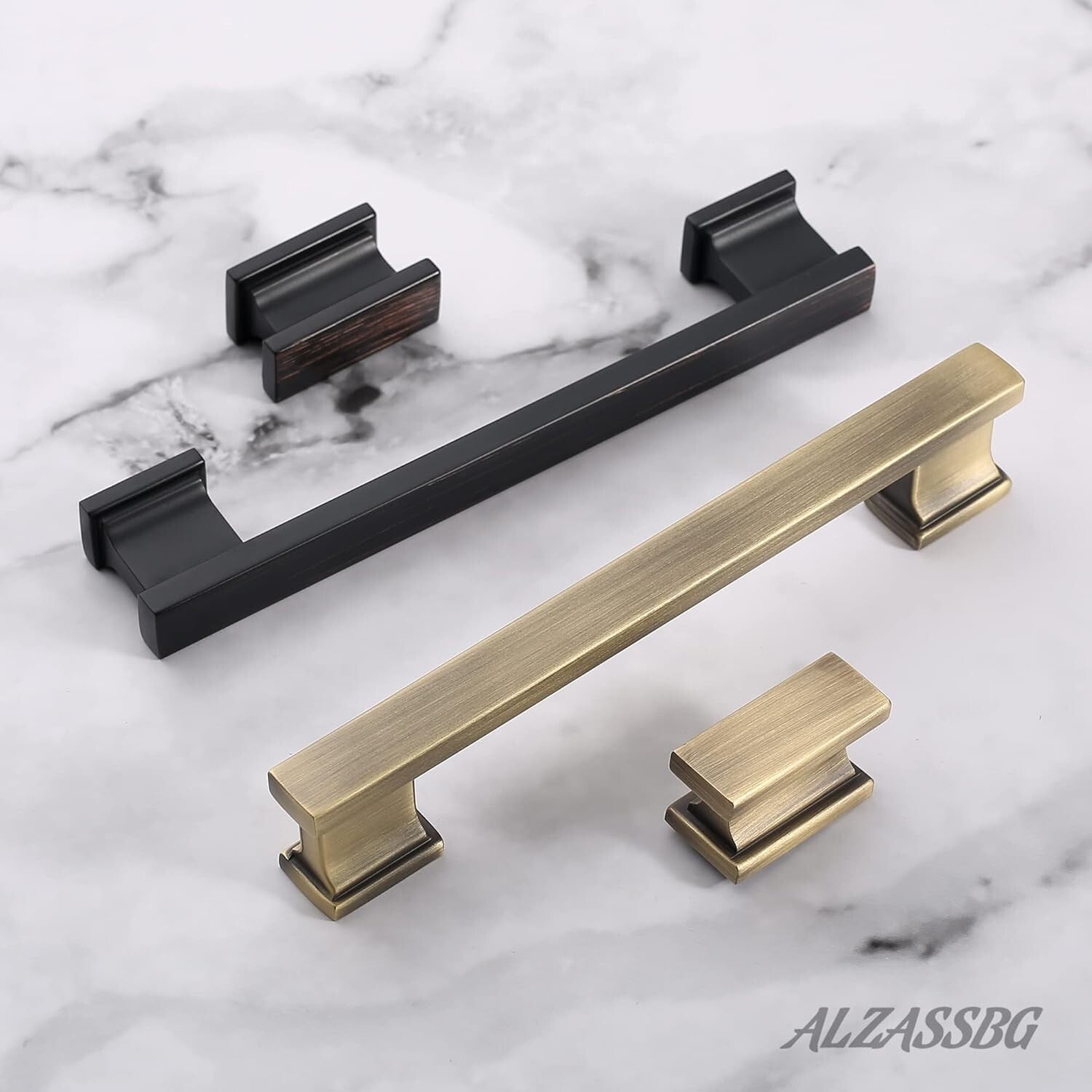 Sophisticated 10 Pack Antique Brass Cabinet Handles with Easy Install Feature