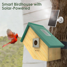 Load image into Gallery viewer, Educational Solar Birdhouse with Auto-Recording Camera for Kids &amp; Nature Lovers