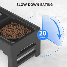 Load image into Gallery viewer, Collapsible Adjustable Dog Bowl Set with Stainless Steel &amp; Slow Feeder Options