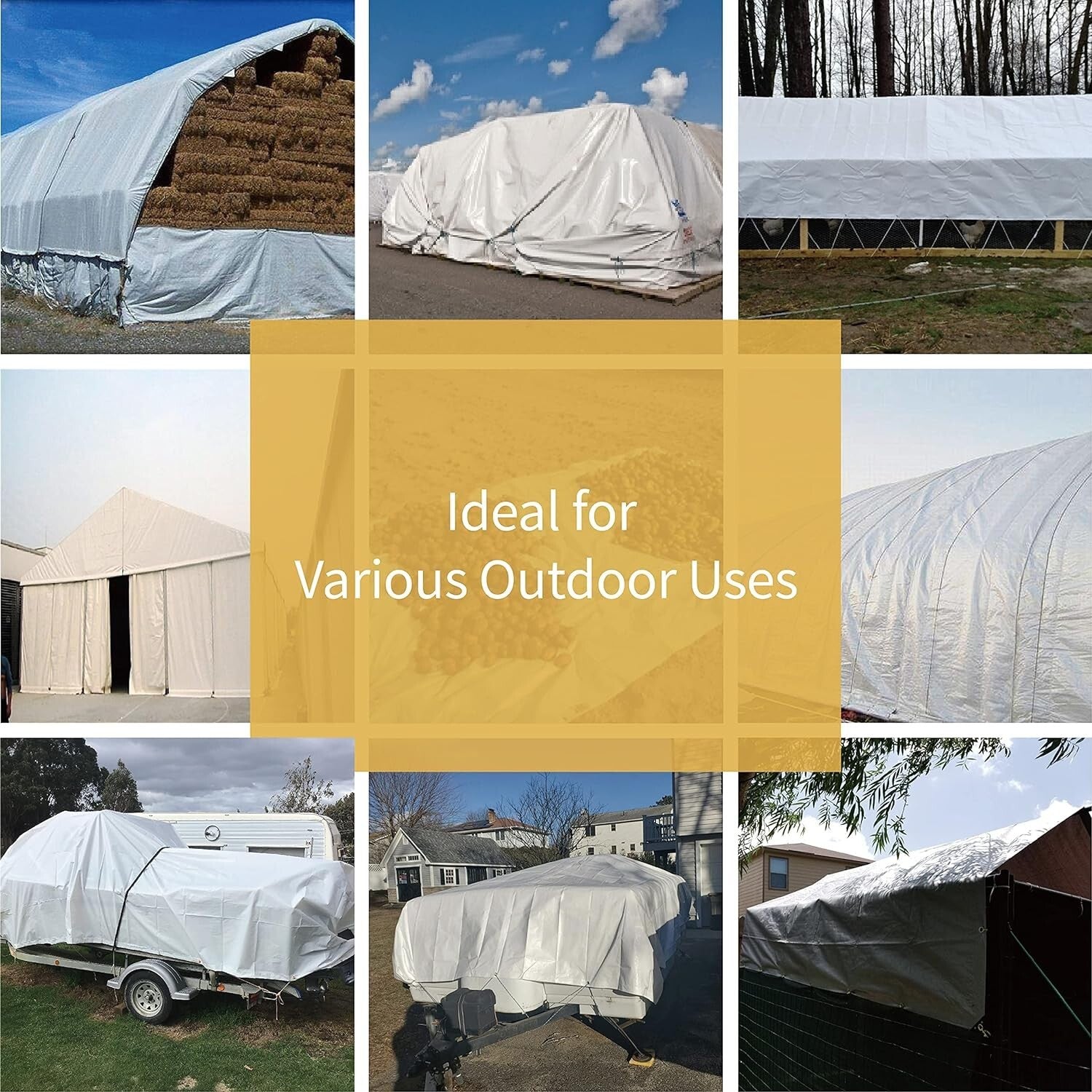 All-Purpose 16x20ft Waterproof Poly Tarp - Durable & UV Resistant 10mil Cover