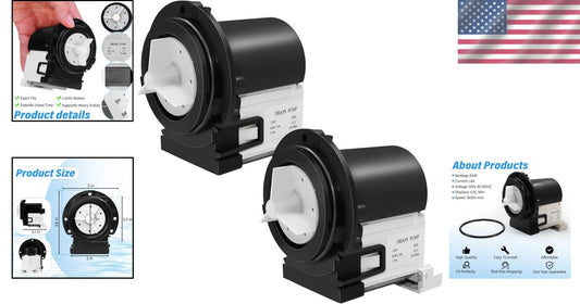 LG & Kenmore Washer Drain Pump Motor - Replaces AP5328388, 4681EA1007G, 45L/min