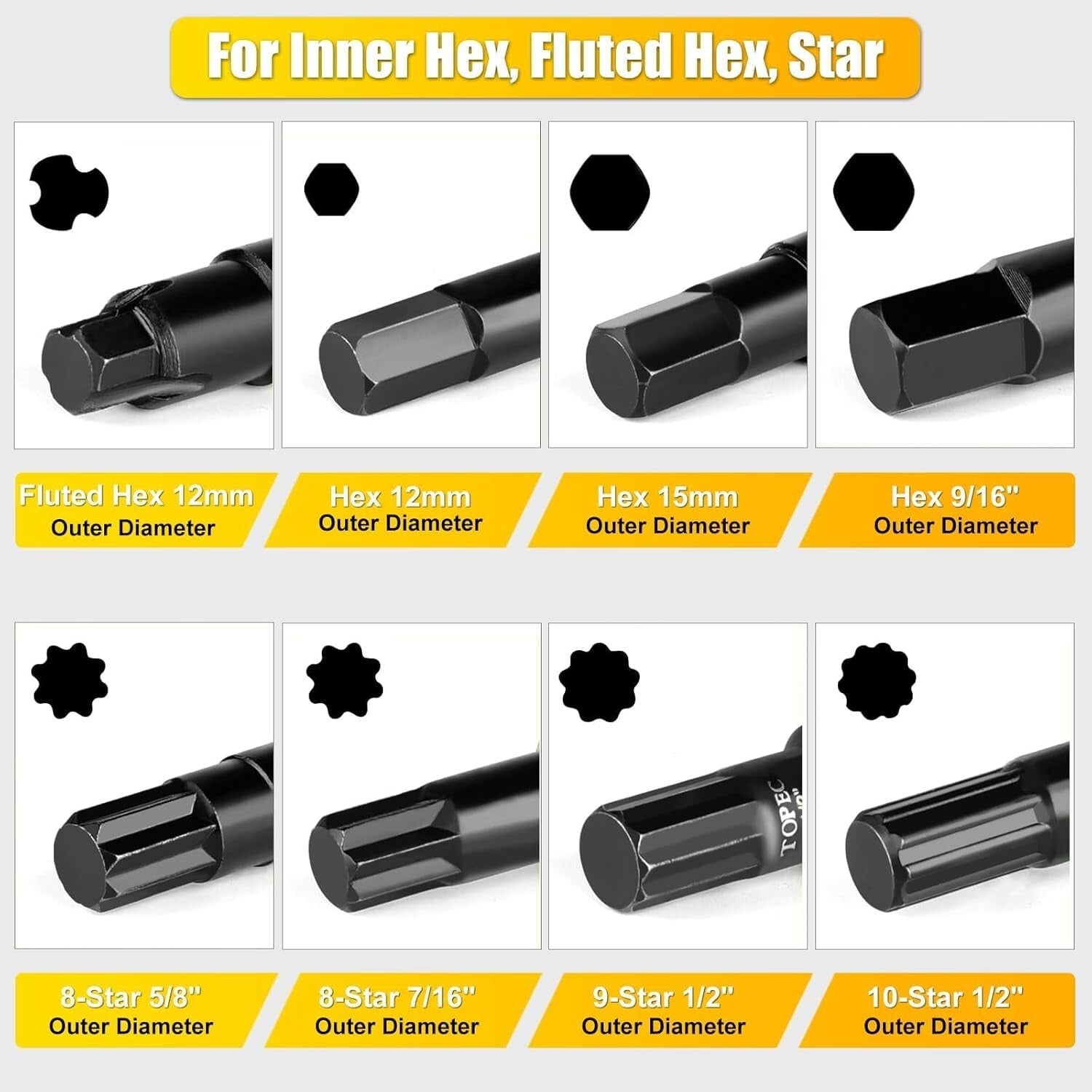 Effortless Wheel Maintenance with 16-Piece Lug Nut Key Set - Durable Steel