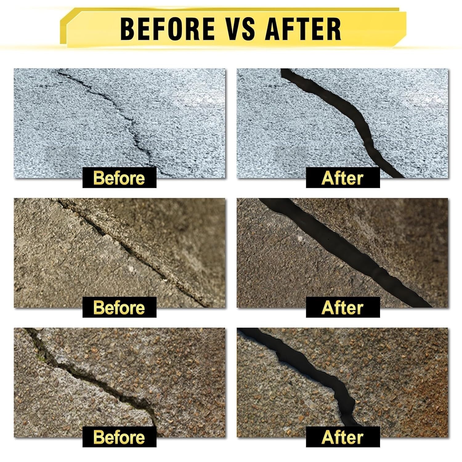 Comprehensive Asphalt Crack Repair Kit - High Elasticity & Weed-Proof Sealer