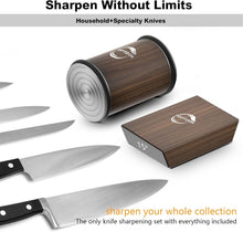Load image into Gallery viewer, Portable Diamond Knife Sharpener with Leather Strop: Elevate Your Kitchen Skills